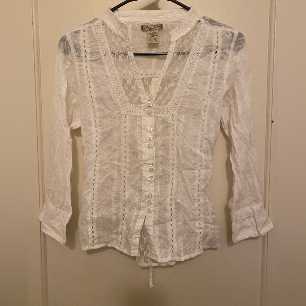 Vintage American Rag Lace Blouse